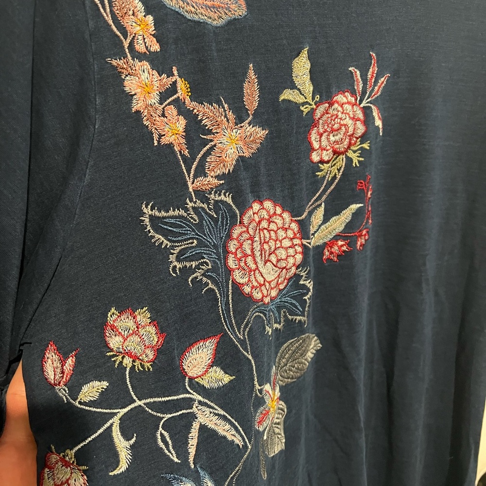 Chicos Embroidered Top - Picture 3 of 5